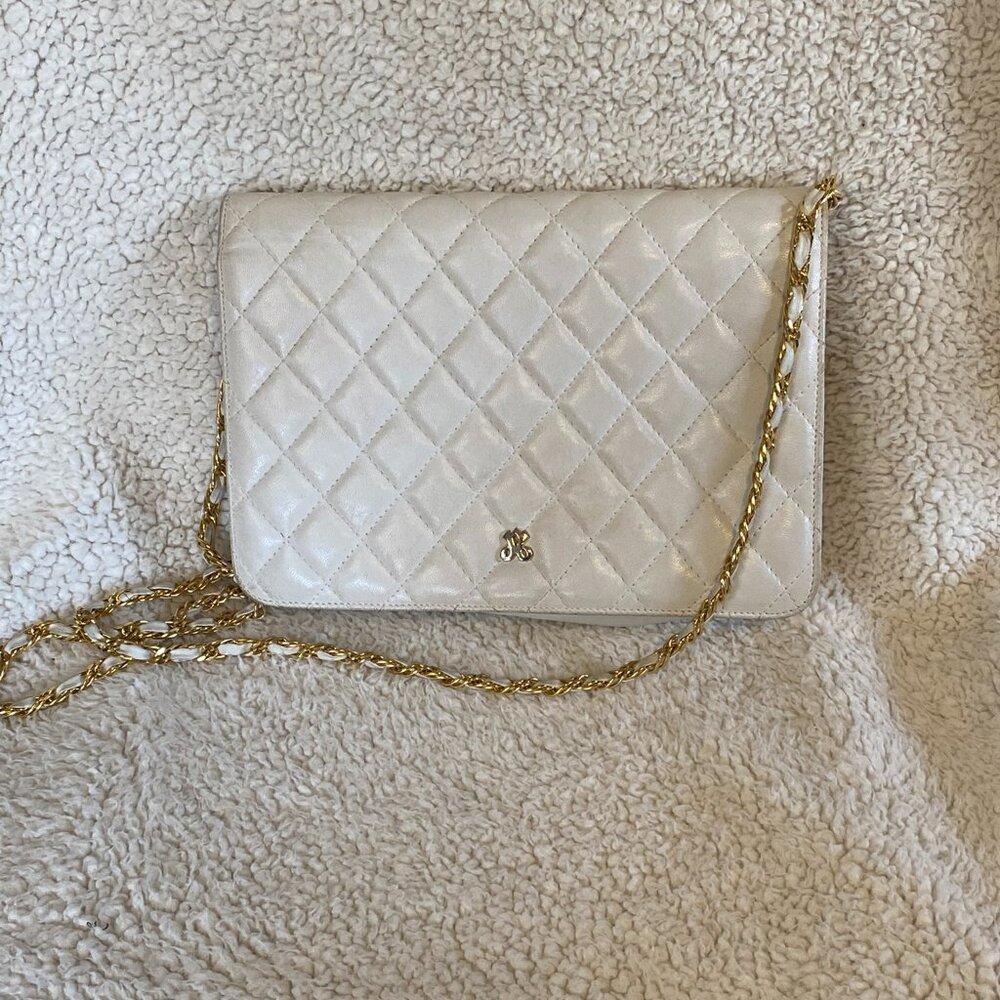 Vintage Jay Herbert White Leather Crossbody